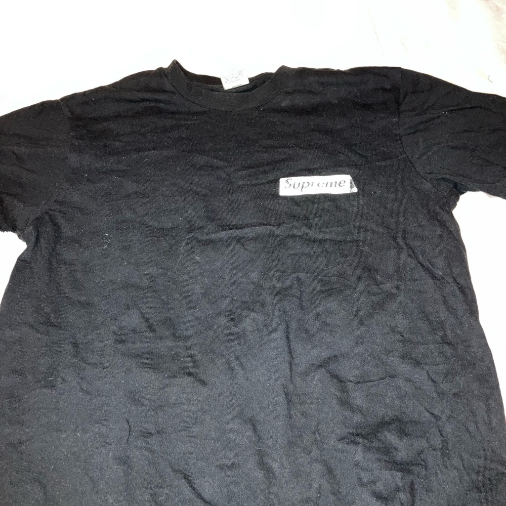 Supreme Black Short Sleeve Tee with Logo